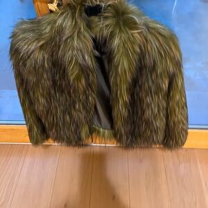 re:named Brown Faux Fur Jacket